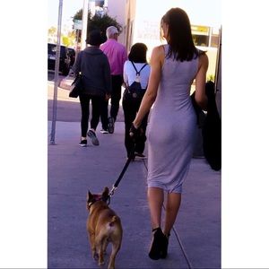 Guess Front Zipper Midi Dress